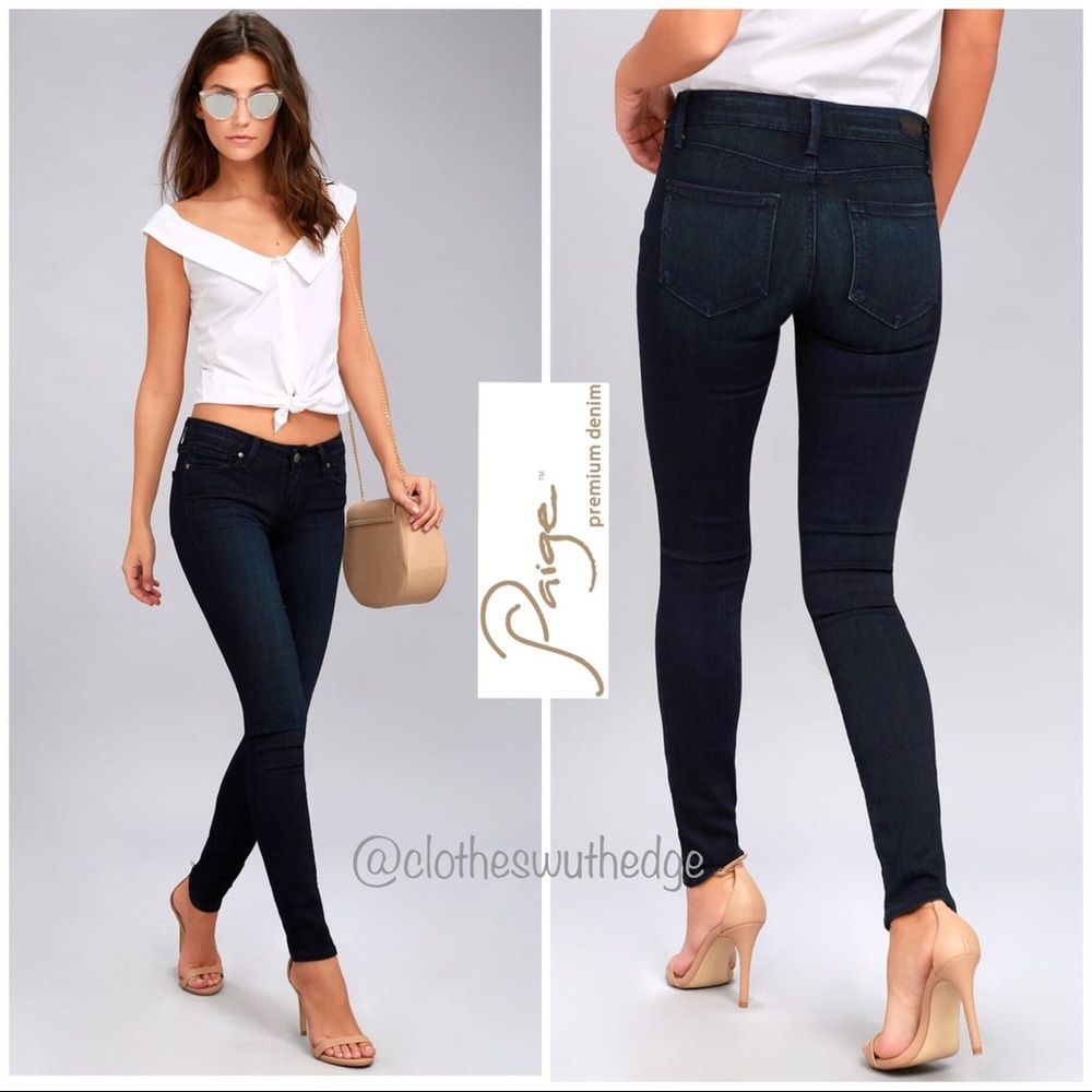NWT Paige Dark Wash Verdugo Stretch Skinny Jean 30